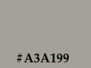 Color swatch of #A3A199.
