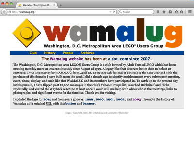 Site design as of December 26, 2014.