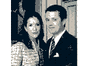 The completed mosaic is a portrait of the couple.